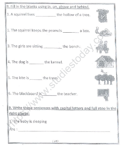 cbse class 1 english revision worksheet set 2 practice